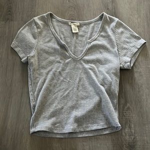 Gray crop top size small brand BOZZOLO